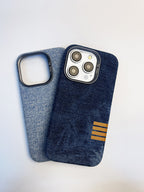 Premium vintage linen fabric magnetic phone case for iPhone