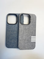 Premium vintage linen fabric magnetic phone case for iPhone