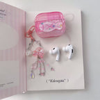 Pink Unicorn AirPods Case with Crystal Beaded Charm