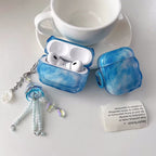 Blue Sky AirPods Case with Jelly Beaded Charm