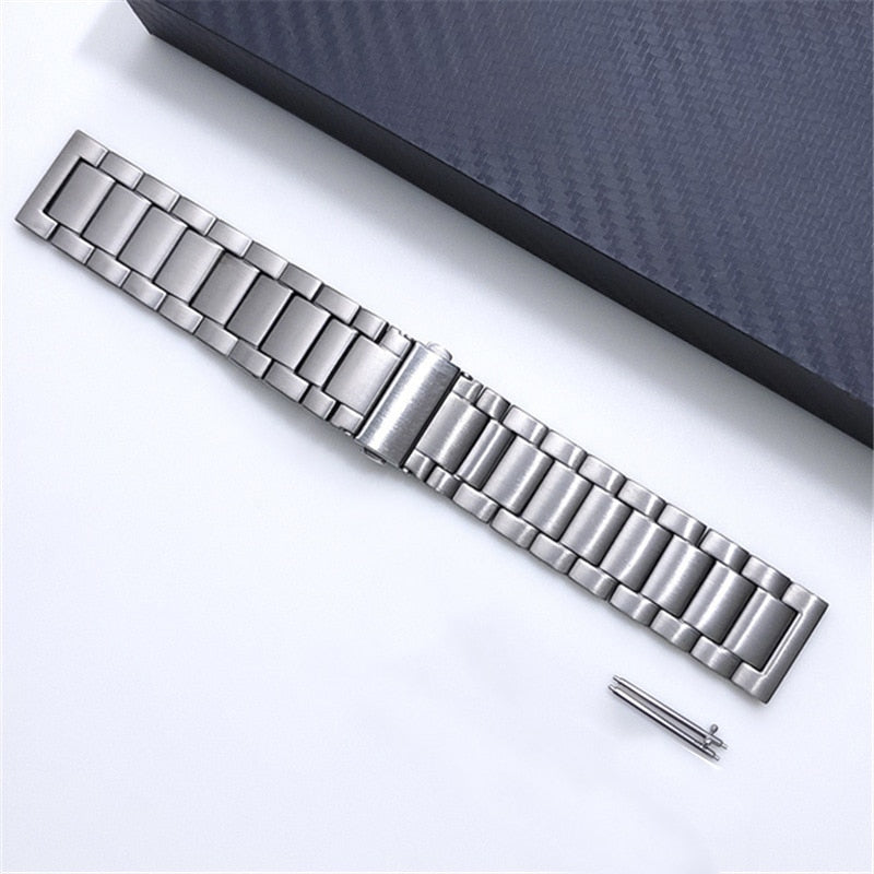 Silver Titanium Watch Band